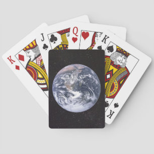 Planet Earth Starry Sky Playing Cards