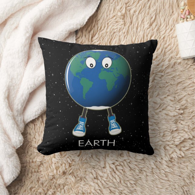 Planet Earth & Stars Cushion (Blanket)