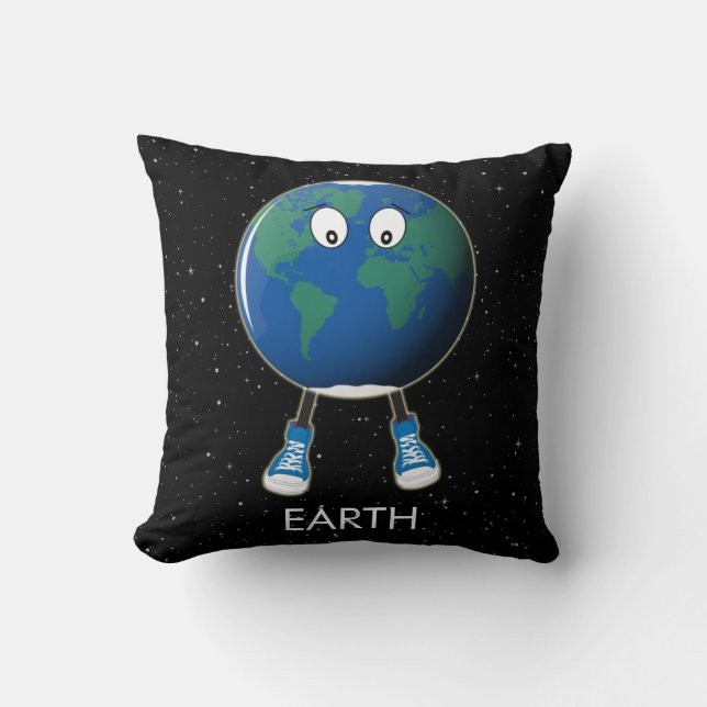 Planet Earth & Stars Cushion (Front)