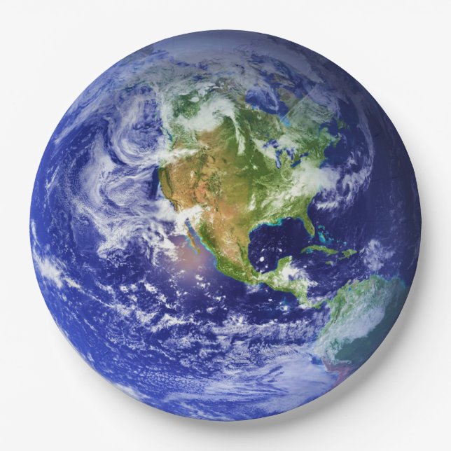 PLANET EARTH v3 (solar system) ~ Paper Plate (Front)