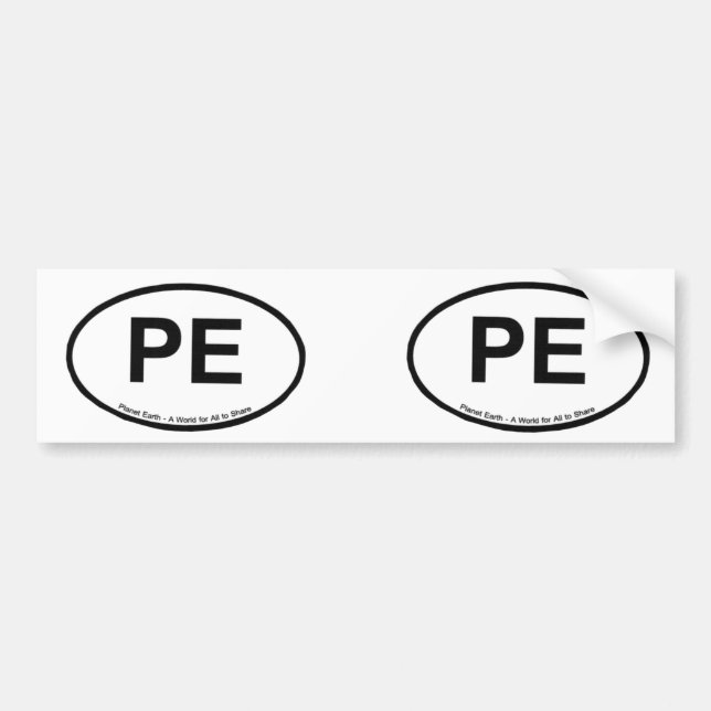 Planet Earth Vinyl Bumper Sticker (Front)