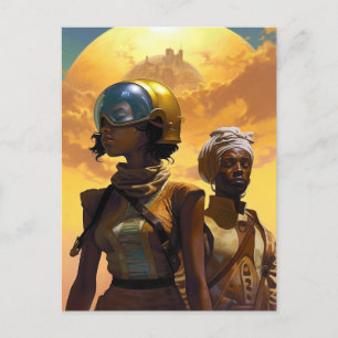 Planet Explorers Afrofuturistic Science Fiction Postcard