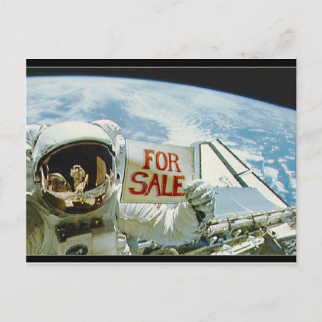Planet For Sale Post cards (Front)