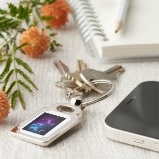 Planet Galaxy Metal Keychain