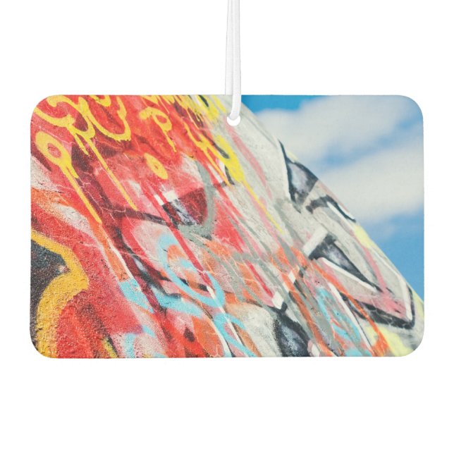 planet graffiti car air freshener (Front)