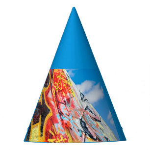 planet graffiti party hat