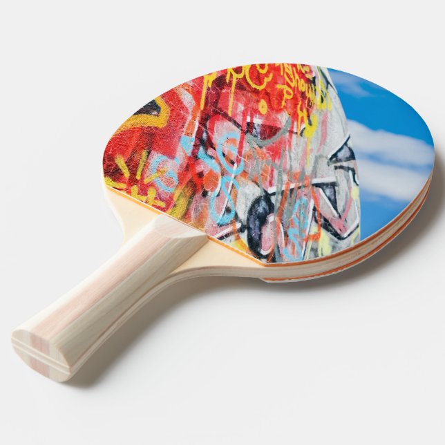 planet graffiti ping pong paddle (Front Angle)