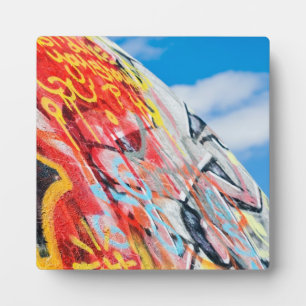 planet graffiti plaque