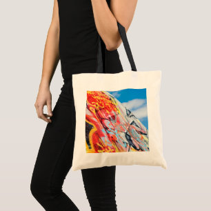 planet graffiti tote bag