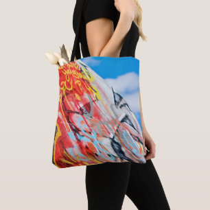 planet graffiti tote bag