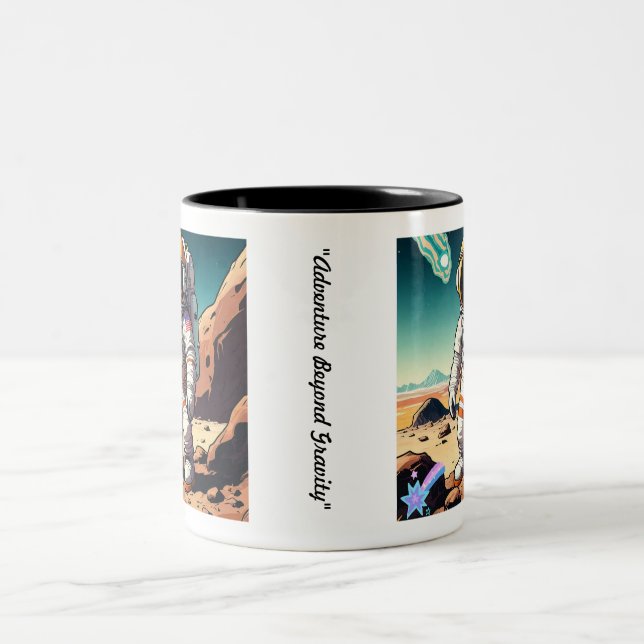 "Planet Hopper" Two-Tone Coffee Mug (Center)