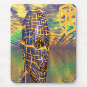 Planet illusion mouse pad