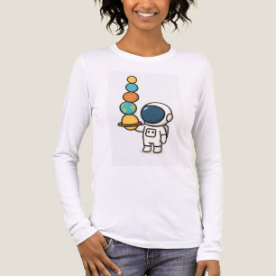  Planet Juggler – Kawaii Astronaut Hoodie Tri-Blend Shirt
