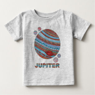 Planet Jupiter And Moons Space Geek Fashion Baby T-Shirt