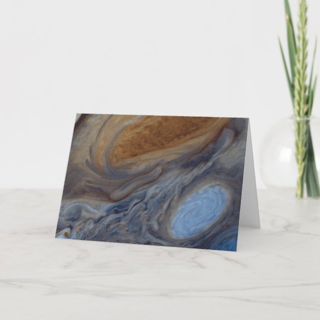 Planet Jupiter Great Red Spot Holiday Card (Front)