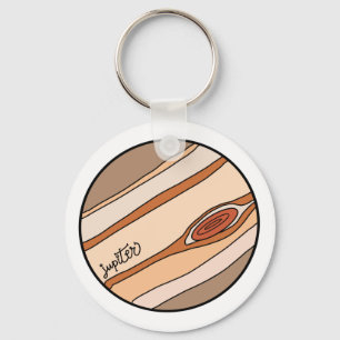 Planet Jupiter of the Solar System Key Ring
