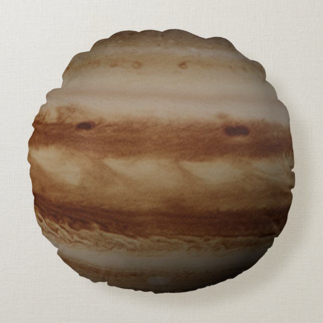 Planet Jupiter Round Pillow (Front)
