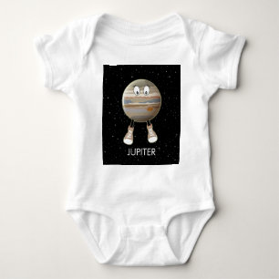 Planet Jupiter & Stars Baby Bodysuit