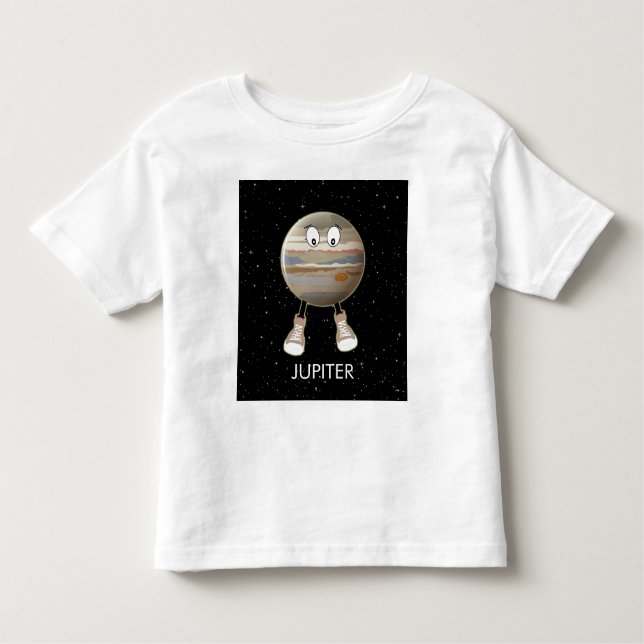 Planet Jupiter & Stars Toddler T-Shirt (Front)