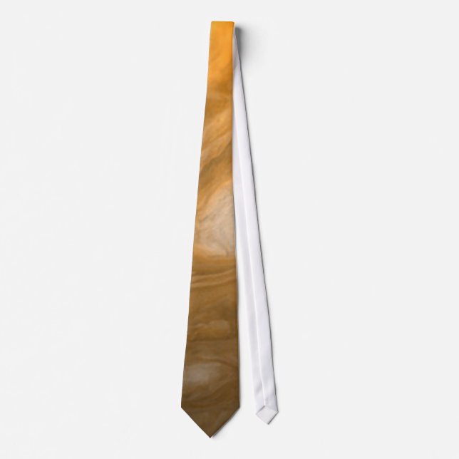 Planet Jupiter Swirling Storms and Big Red Spot Tie (Front)