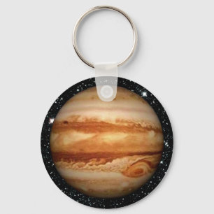 PLANET JUPITER v.3 star background (solar system) Key Ring
