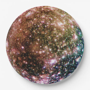 PLANET JUPITER'S MOON - CALLISTO.png Paper Plate