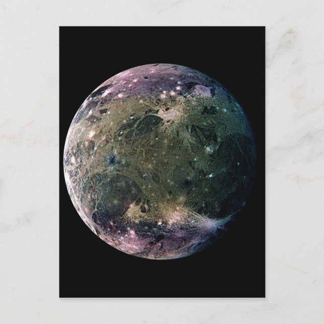 PLANET JUPITER'S MOON GANYMEDE (solar system) ~ Postcard (Front)