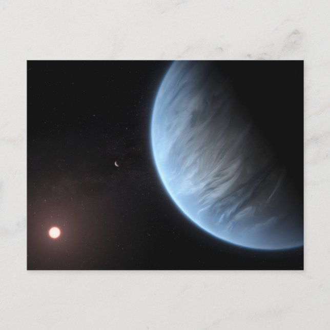 Planet K2-18b, Host Star And Accompanying Planet. Postcard (Front)