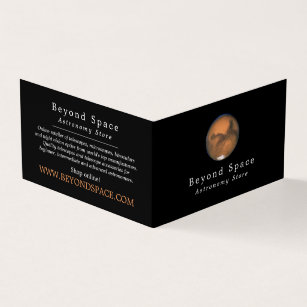 Planet Mars, Astronomer, Astronomy Store Business Card