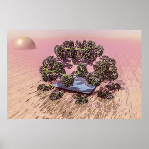 Planet Mars. Dawn. Poster