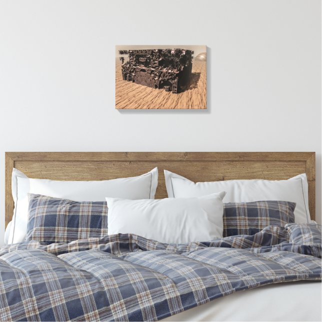 Planet Mars. Dust Storm. Canvas Print (Insitu(Bedroom))