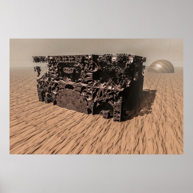 Planet Mars. Dust Storm. Poster (Front)