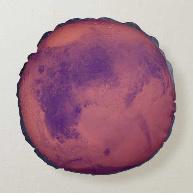 Planet Mars Round Cushion (Front)