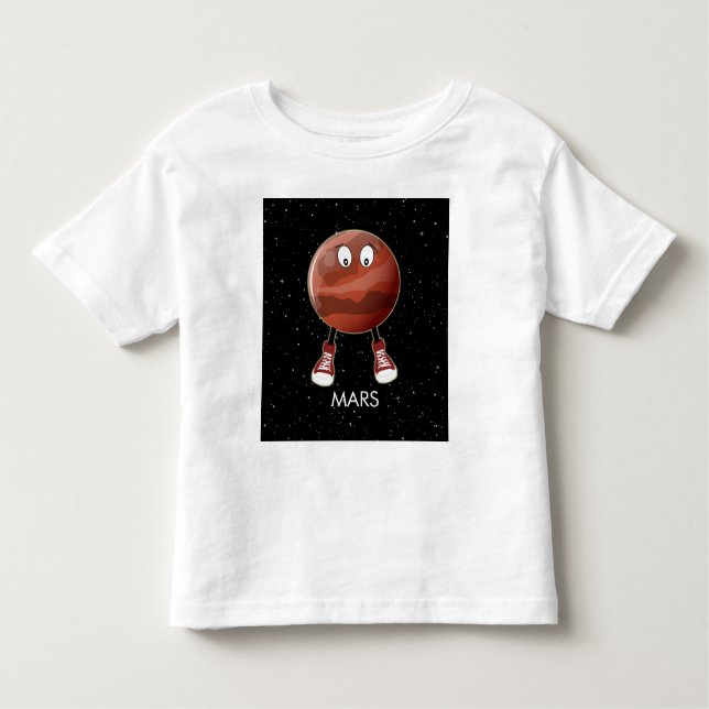 Planet Mars & Stars Toddler T-Shirt (Front)