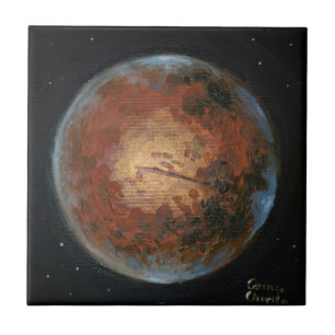Planet Mars Tile