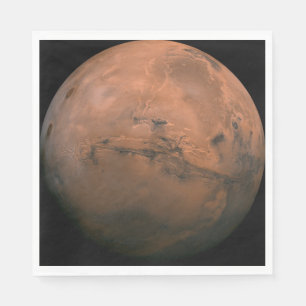 Planet Mars Valles Marineris Astronomy Paper Napkin