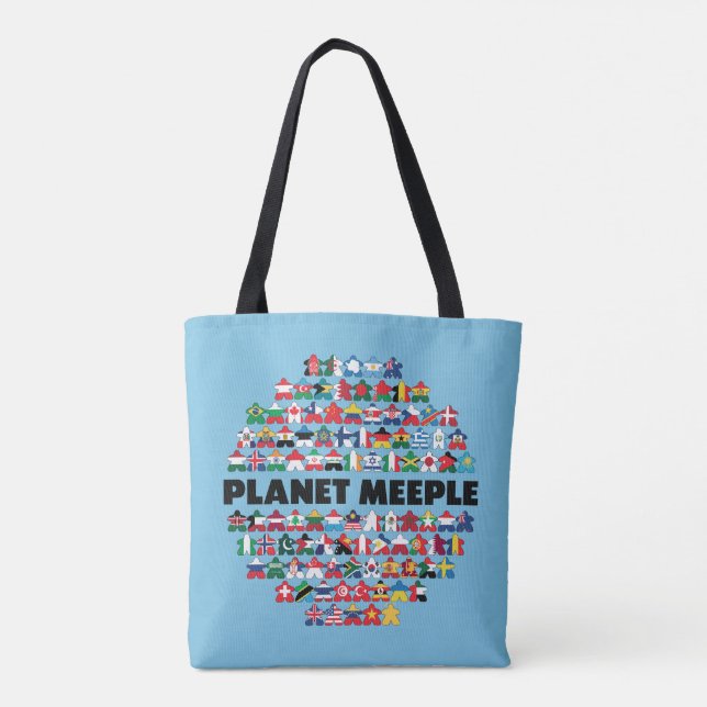 Planet Meeple, Black Text Tote (Back)
