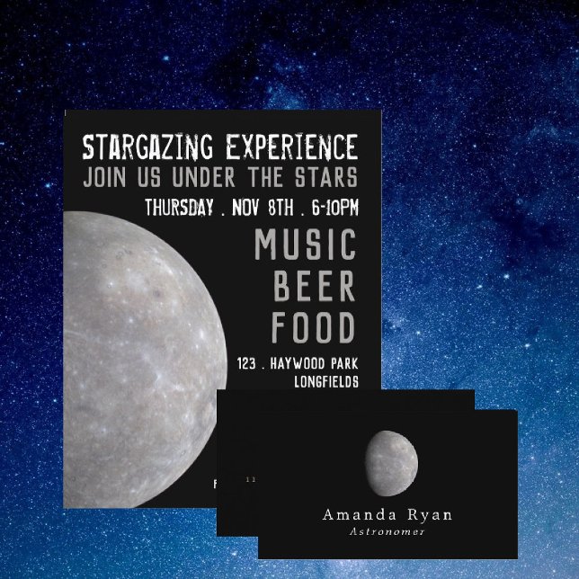 Planet Mercury, Astronomy Business Card (Creator Uploaded)