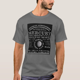 Planet Mercury Detailed Astronomy T-Shirt