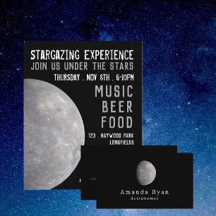 Planet Mercury, Planetarium Event Advertising Flyer