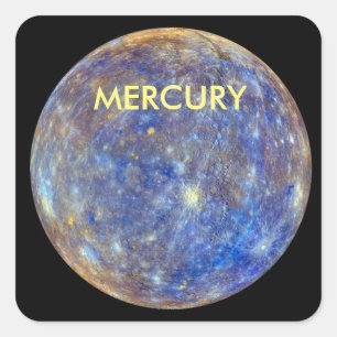PLANET MERCURY SQUARE STICKER