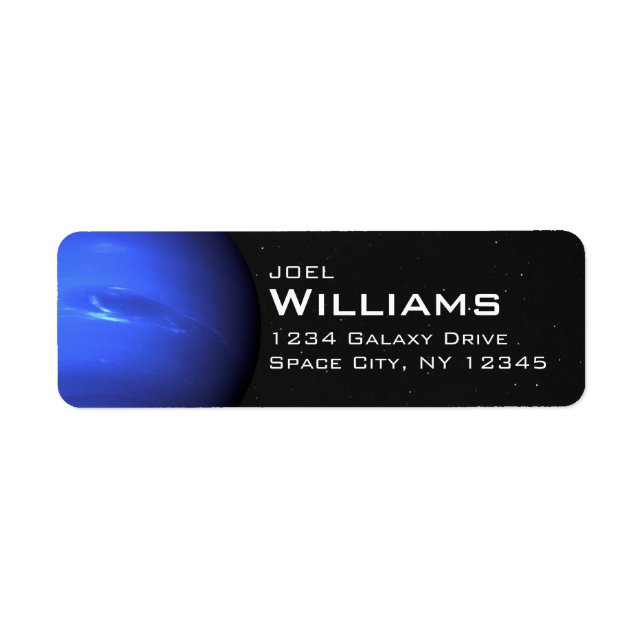 Planet Neptune Solar System Space Return Address (Front)