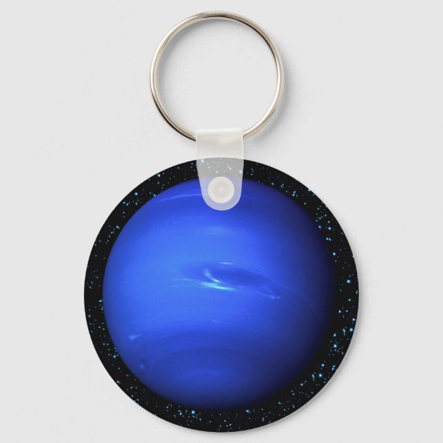 PLANET NEPTUNE Star Background (solar system) ~~~. Key Ring (Front)
