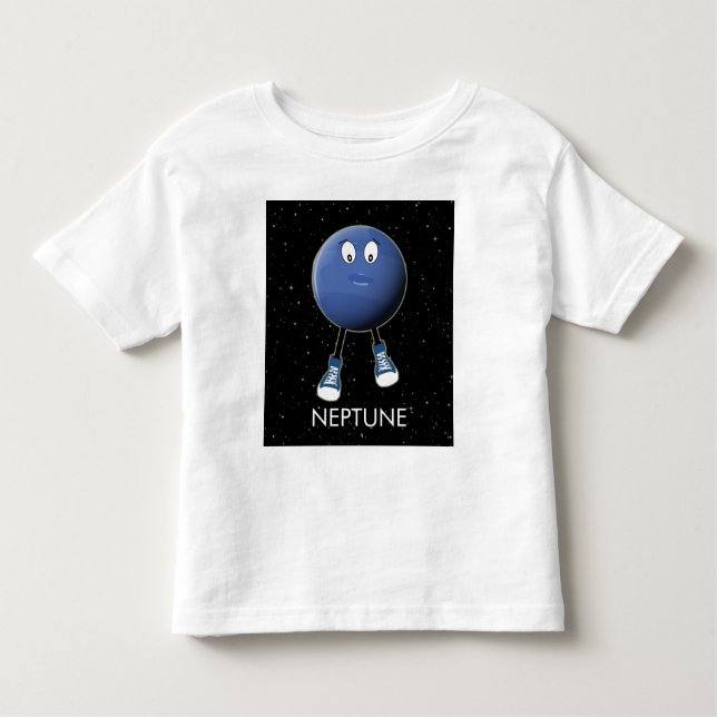 Planet Neptune & Stars Toddler T-Shirt (Front)
