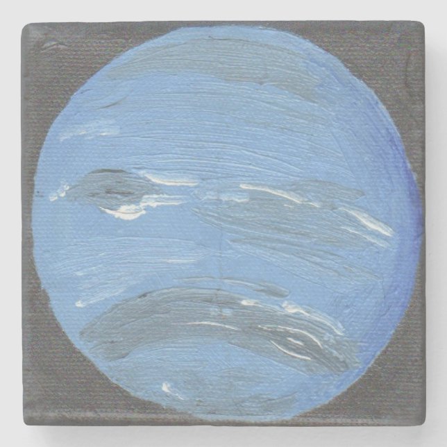 Planet Neptune Stone Coaster (Front)