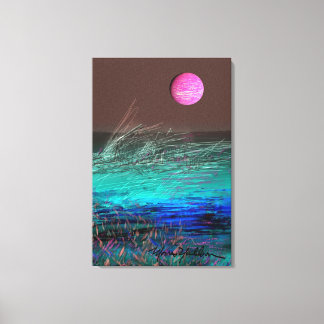 Planet Night Scape Canvas Print