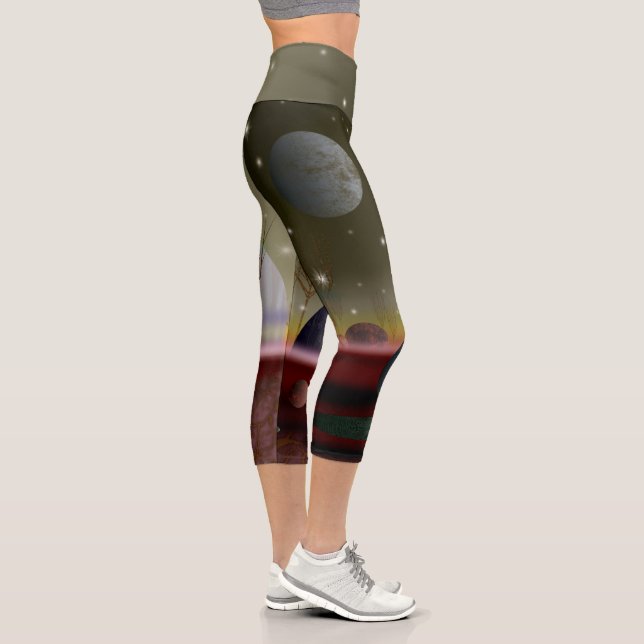 Planet Of The Shapes High Waisted Capris (Right)