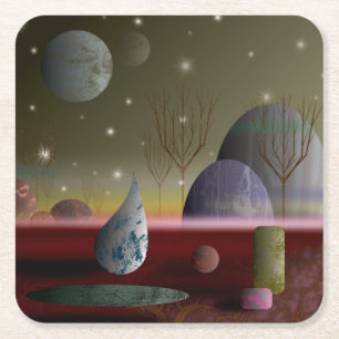 Planet Of The Shapes Paper Coasters