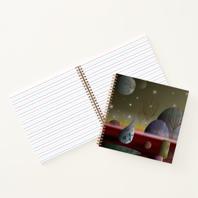 Planet Of The Shapes Spiral Notebook 8.5x8.5 (Inside)