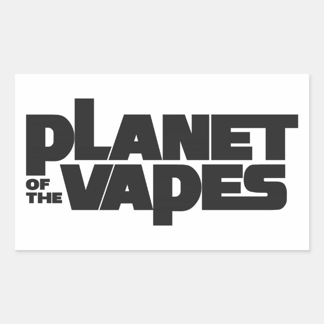 Planet of the vapes rectangular sticker (Front)